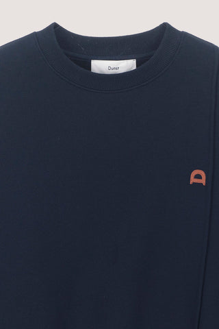 UNISEX DUNST LOGO CREASE SWEATSHIRT FRENCH NAVY