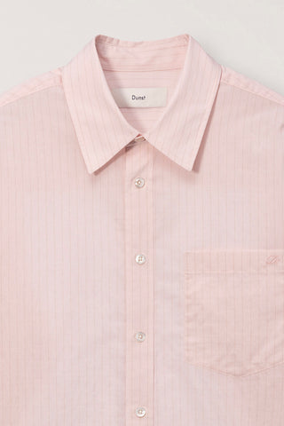 UNISEX SUMMER BREEZE STRIPED OVERSHIRT SOFT PINK