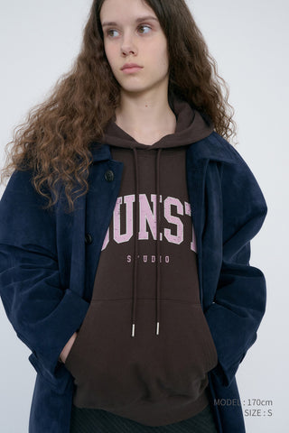 UNISEX ARCH LOGO HOODIE BROWN