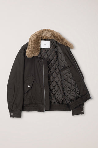 UNISEX FLIGHT PADDED JACKET DARK BROWN