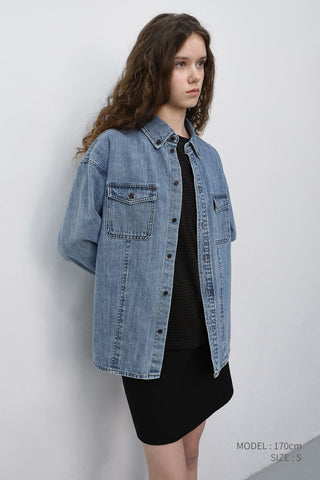UNISEX CLASSIC DENIM SHIRT CLASSIC BLUE