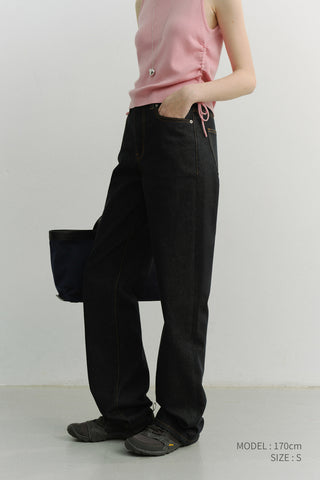 ESSENTIAL STRAIGHT FULL LENGTH JEANS RAW DENIM
