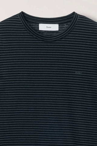 UNISEX MUTED STRIPED T-SHIRT CHARCOAL