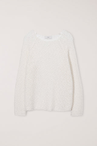 CROCHET CREWNECK KNIT IVORY