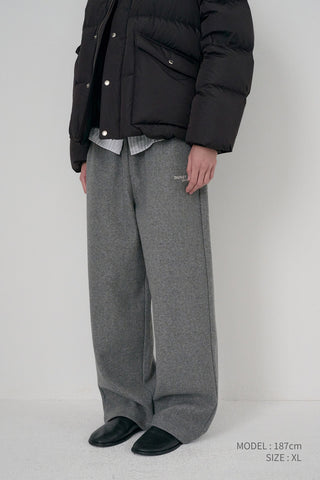 UNISEX JERSEY WIDE PANTS MELANGE GREY