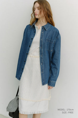 NEEDLEWORK LAYERING SKIRT IVORY