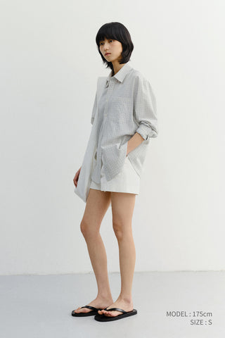 COTTON SAFARI SHORTS WHITE