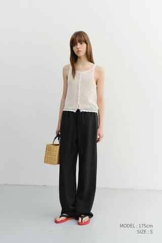 SUMMER STRING PANTS BLACK