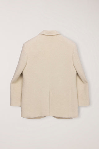 UNISEX ALPACA BLAZER COAT BUTTER BEIGE