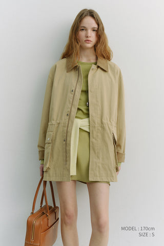 UNISEX COTTON CHORE JACKET BEIGE