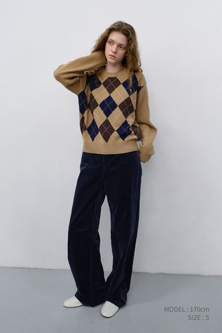 90S WIDE CORDUROY JEANS WASHED BLUE