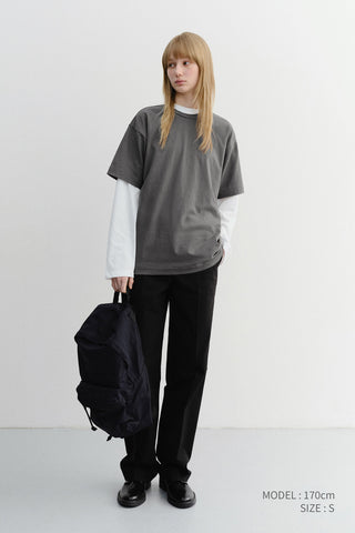 UNISEX ESSENTIAL LOOSE T-SHIRT WASHED CHARCOAL