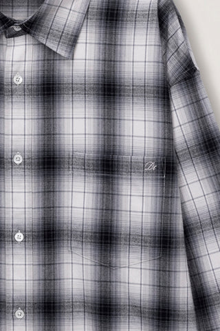 UNISEX WINTER FLANNEL CHECKED SHIRT BLACK