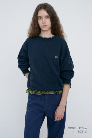 UNISEX DUNST LOGO CREASE SWEATSHIRT FRENCH NAVY