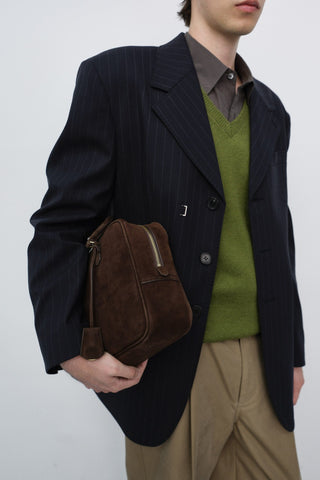 CLASSIC 28 SUEDE BAG DEEP BROWN