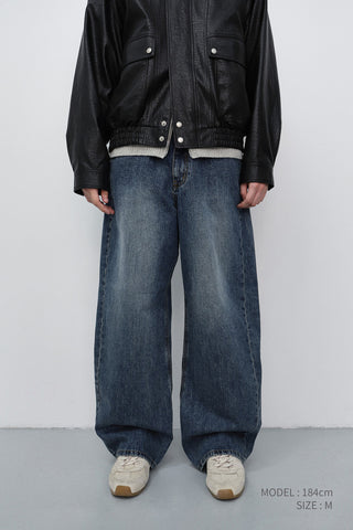 RELAXED CURVED JEANS VINTAGE BLUE