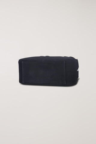 SUEDE BOSTON TOTE BAG BLACK