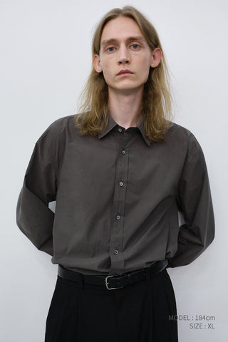 UNISEX REFINED COTTON SHIRT MUSHROOM