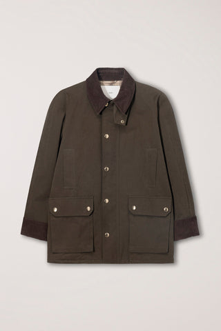 UNISEX WAXED COTTON HUNTING JACKET KHAKI