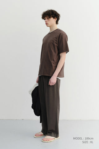 UNISEX GARMENT DYED T-SHIRT BROWN