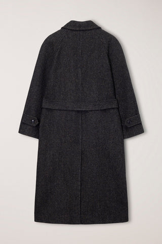 UNISEX RELAXED BALMACAAN COAT BROWN TWEED