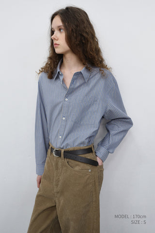UNISEX INFORMAL SHIRT BLUE STRIPE