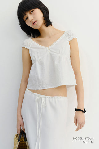 2-WAY SHOULDER BLOUSE WHITE