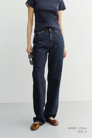 RELAXED SUMMER DENIM PANTS INDIGO BLUE