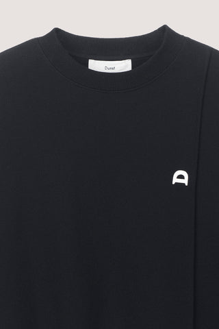 UNISEX DUNST LOGO CREASE SWEATSHIRT BLACK