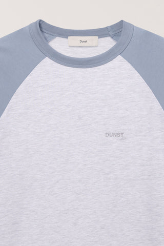 UNISEX RAGLAN T-SHIRT SKY BLUE LIGHT MELANGE GREY