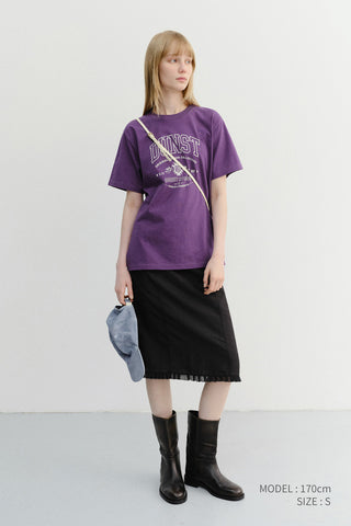 UNISEX CUPID ARCH LOGO T-SHIRT DEEP PURPLE