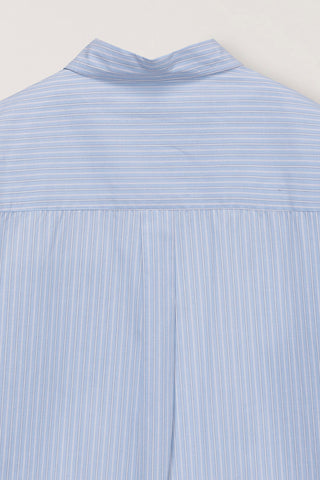 UNISEX INFORMAL SHIRT SOFT BLUE GREY STRIPE