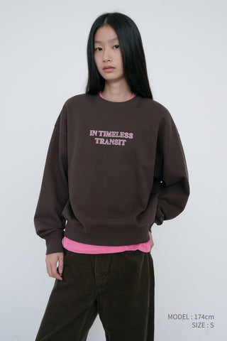 UNISEX SLOGAN SWEATSHIRT BROWN