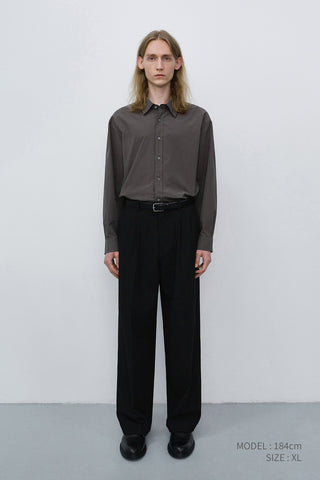 UNISEX REFINED COTTON SHIRT MUSHROOM