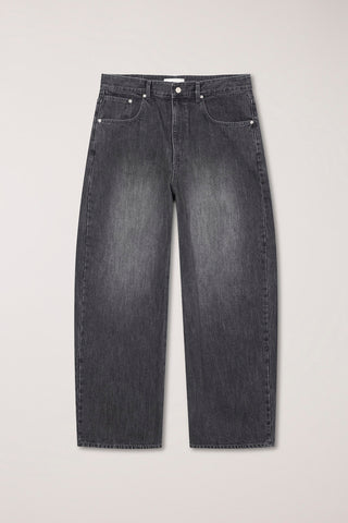 RELAXED CURVED JEANS WASHED GREY