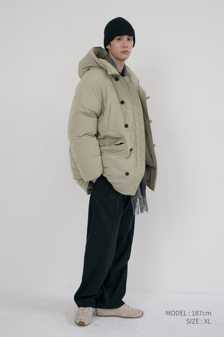UNISEX GOOSE DOWN PARKA JACKET SOFT KHAKI