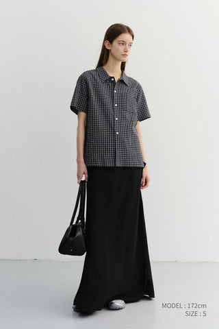 UNISEX CHECKED PAJAMA SHIRT BLACK CHECK