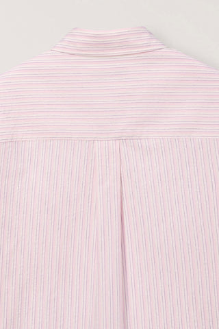 UNISEX CLASSIC STRIPED BD OVERSHIRT SOFT PINK