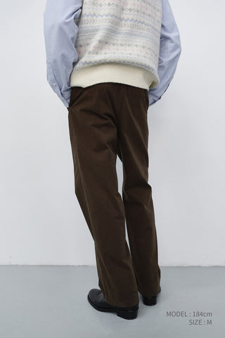 STRAIGHT CHINO SLACKS BROWN