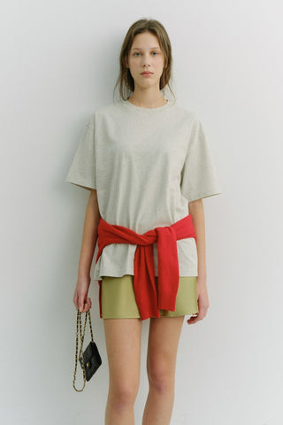 UNISEX LOOSE T-SHIRT OATMEAL MELANGE