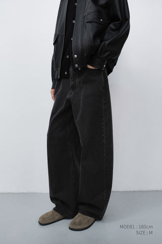 RELAXED CURVED JEANS MUD