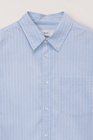 UNISEX INFORMAL SHIRT SOFT BLUE GREY STRIPE