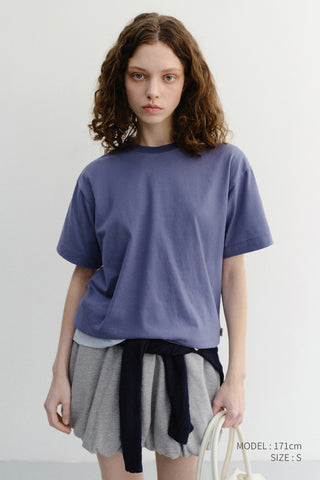 UNISEX ESSENTIAL LOOSE T-SHIRT WASHED BLUE NAVY