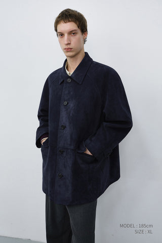 UNISEX LILY ALTER-SUEDE HALF JACKET BLUE NAVY