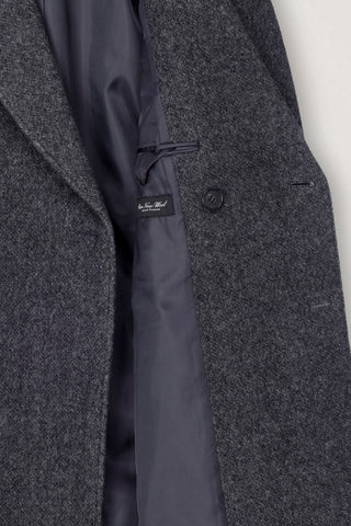 UNISEX LOOSE DOUBLE-BREASTED COAT CHARCOAL MELANGE