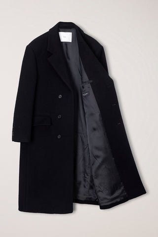 UNISEX BOXY TAILORED COAT BLACK