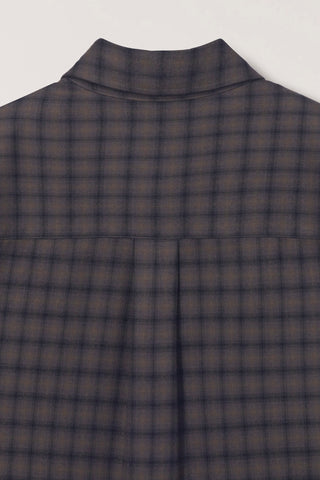 UNISEX CHECKED FLANNEL SHIRT KHAKI