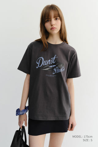 UNISEX VINYL T-SHIRT CHARCOAL GREY