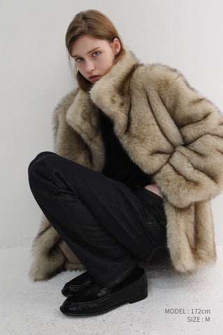 HALF FUR JACKET BEIGE