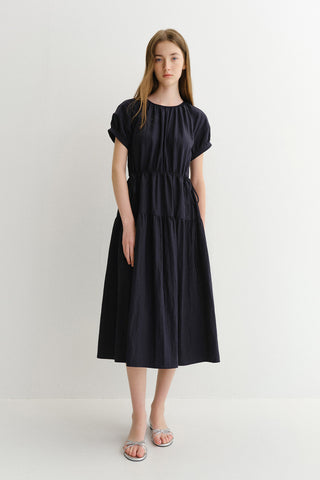 HALF SLEEVE DRESS DEEP NAVY